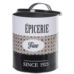 Boîte à 3 compartiments carreaux de ciment noir et blanc