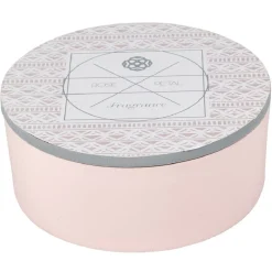 Boîte à bijoux avec miroir rond intégré Ø13,5 cm