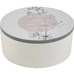 Boîte à bijoux avec miroir rond intégré Ø13,5 cm