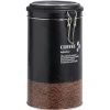 Boîte à café ronde en étain avec couvercle plastique - Ø11xH.20cm