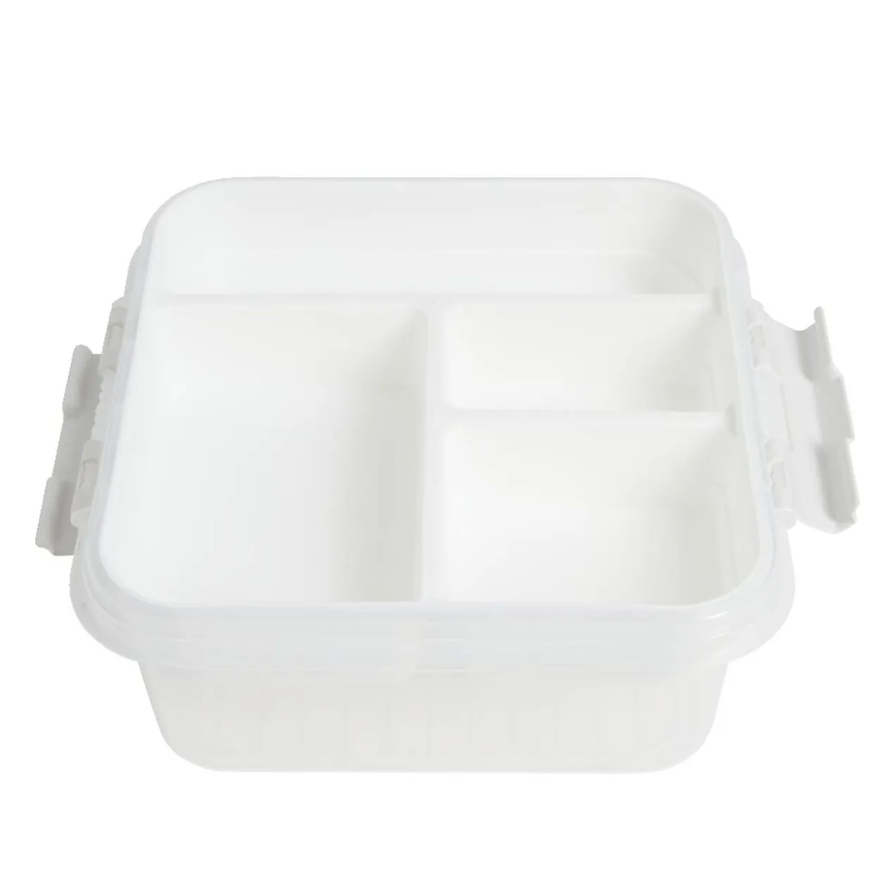 Boîte à compartiments 2 niveaux de rangement 26x25xH11cm