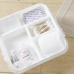 Boîte à compartiments 2 niveaux de rangement 26x25xH11cm