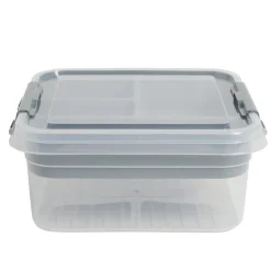 Boîte à compartiments 2 niveaux de rangement 26x25xH11cm