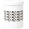 Boîte à coton blanche motif triangles