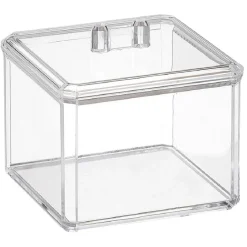 Boîte à coton plastique transparent