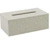 Boîte à mouchoirs taupe à pois