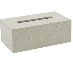 Boîte à mouchoirs taupe à pois