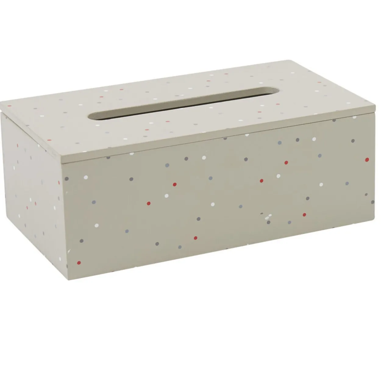 Boîte à mouchoirs taupe à pois