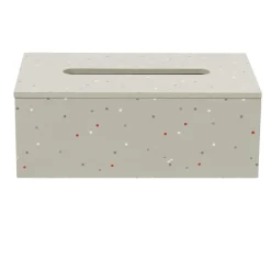 Boîte à mouchoirs taupe à pois