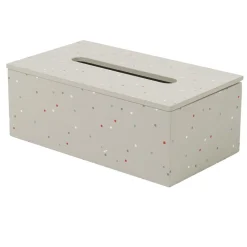 Boîte à mouchoirs taupe à pois