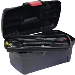 Boîte à outils plastique noir et rouge