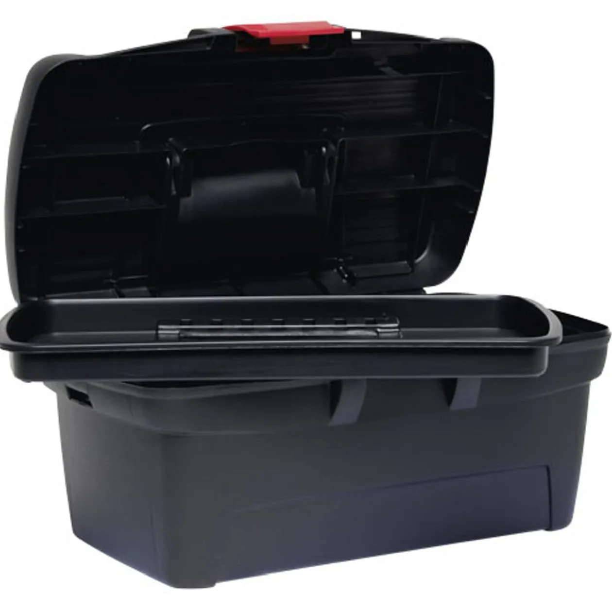 Boîte à outils plastique noir et rouge