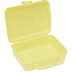 Boîte à sandwich rectangulaire avec anse plastique vert 16x20xH7cm