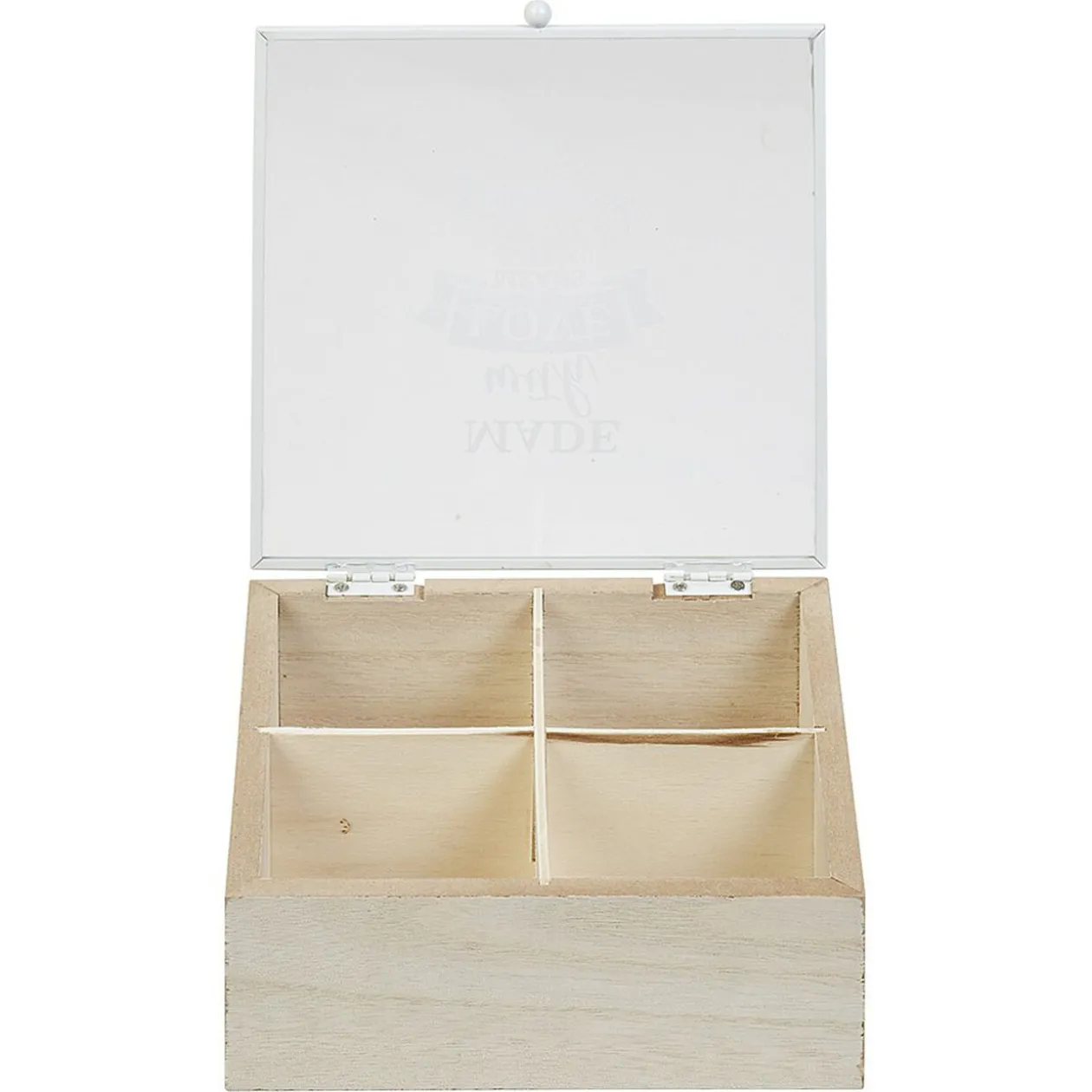 Boîte à thé 4 compartiments Made with love