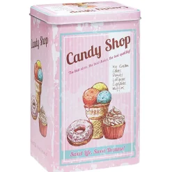 Boîte alimentaire en métal inscription thème cuisine