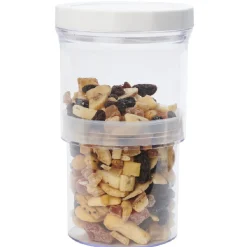 Boîte alimentaire extensible transparente couvercle blanc