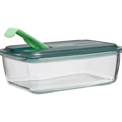 Boîte alimentaire Luminarc verre Esay Box transparent et vert 122 cl