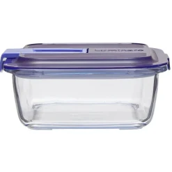 Boîte alimentaire Luminarc verre Easy Box transparent et vert 76 cl