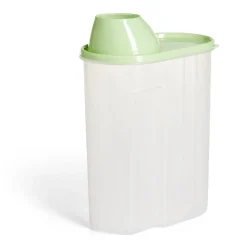 Boîte alimentaire plastique transparent et vert 2,5L