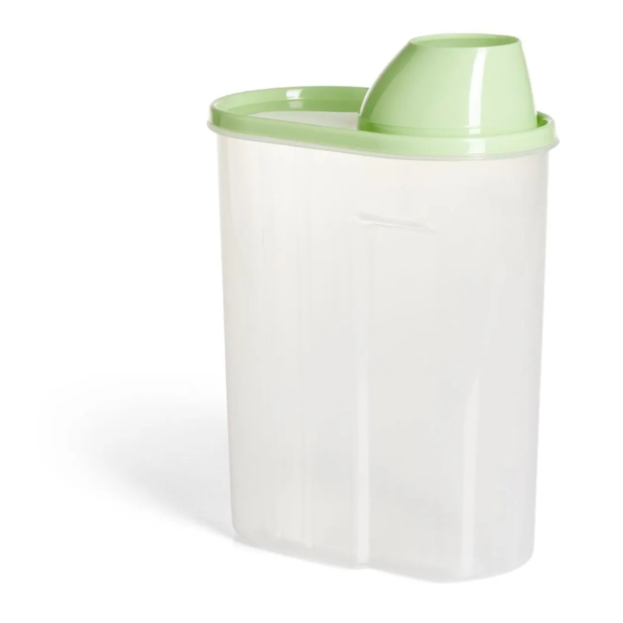 Boîte alimentaire plastique transparent et vert 2,5L