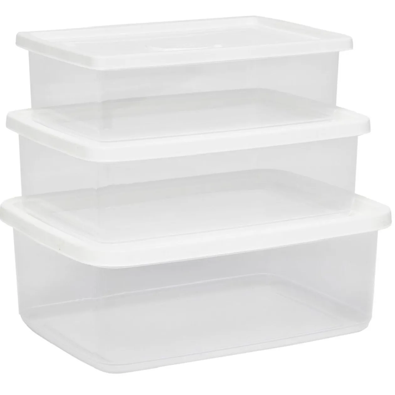 Boîte alimentaire rectangulaire polypropylène x3