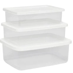Boîte alimentaire rectangulaire polypropylène x3