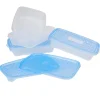 Boîte alimentaire Take away 1 L transparente et bleue x4