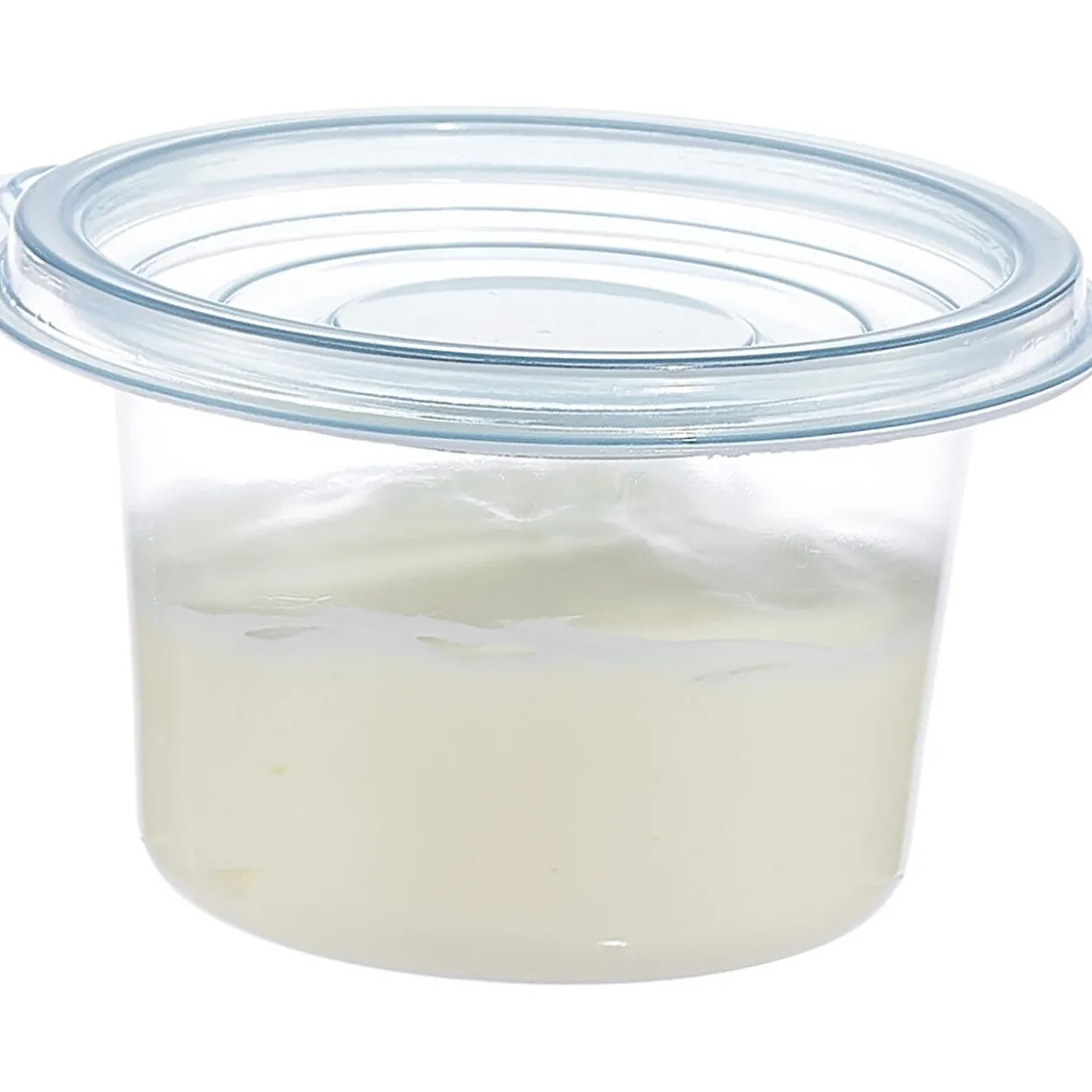 Boîte alimentaire transparente couvercle bleu x18