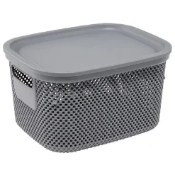 Boîte avec couvercle 6L gris