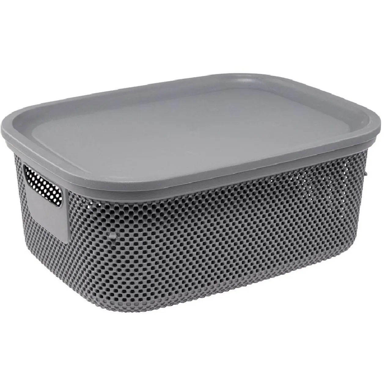 Boîte avec couvercle 12L gris