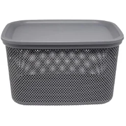 Boîte avec couvercle 18L gris