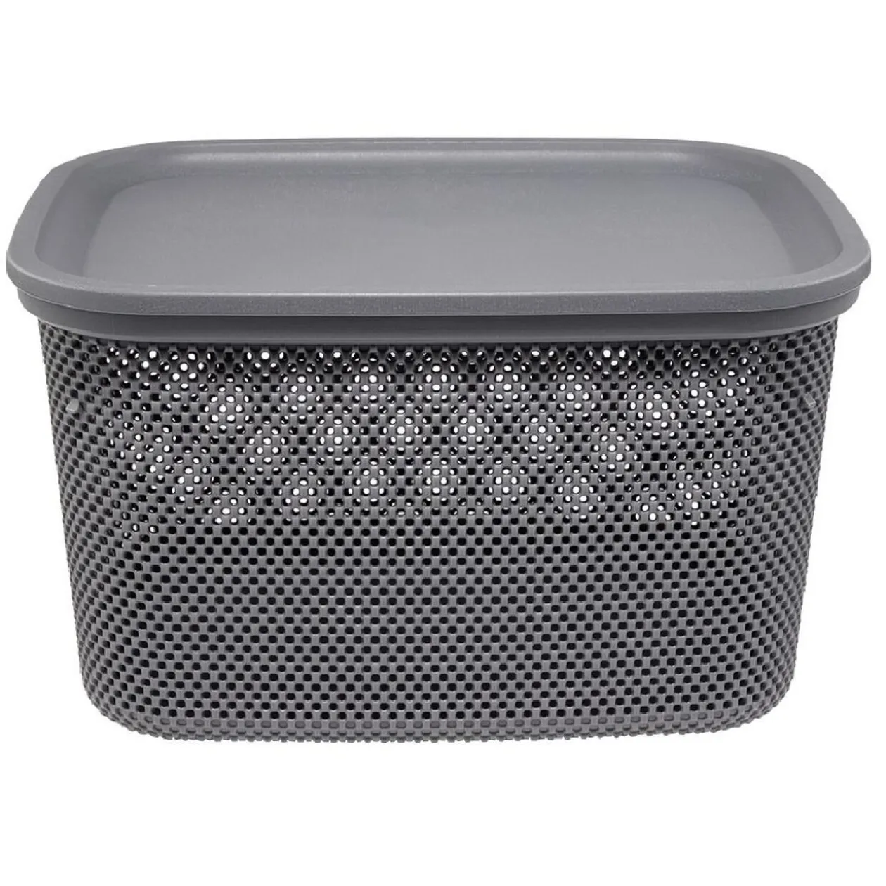 Boîte avec couvercle 18L gris