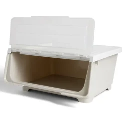 Boîte avec couvercle 29L jaune 43xH21x37cm