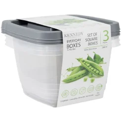 Boîte conservation plastique 1,36L x3