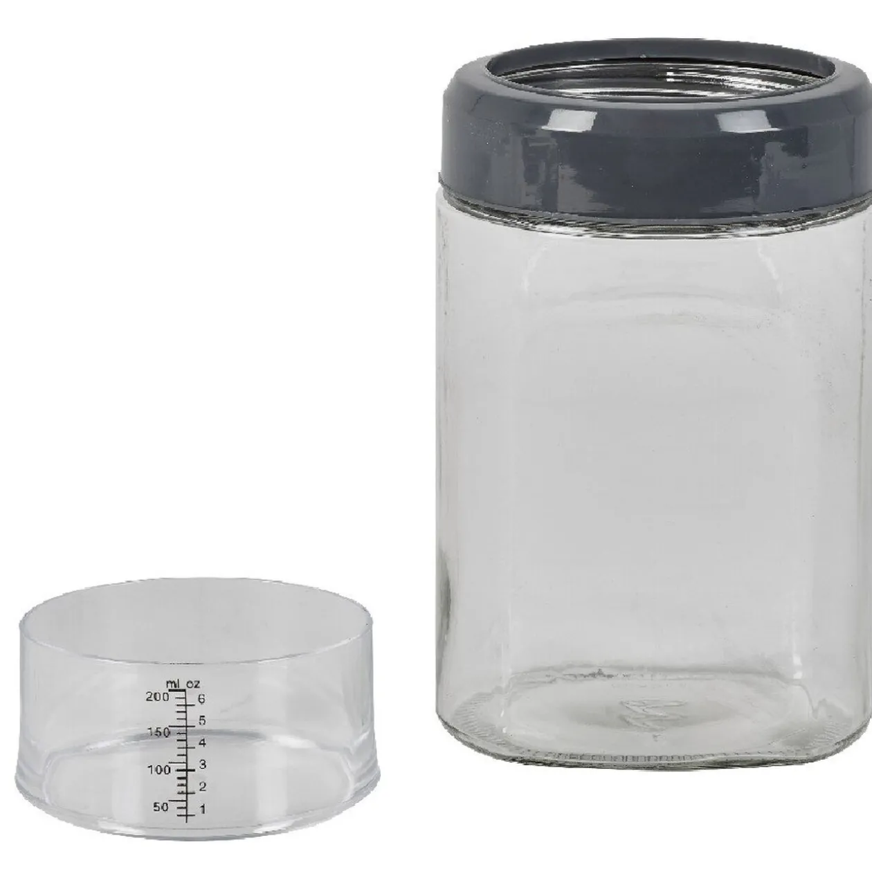 Boîte conservation verre 2 en 1 couvercle mesureur