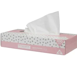 Boîte de 100 mouchoirs double épaisseur