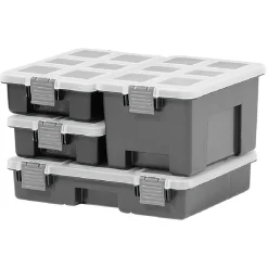 Boîte de bricolage avec rangement compartimenté x 4