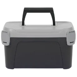 Boîte de bricolage en plastique noir et gris x2