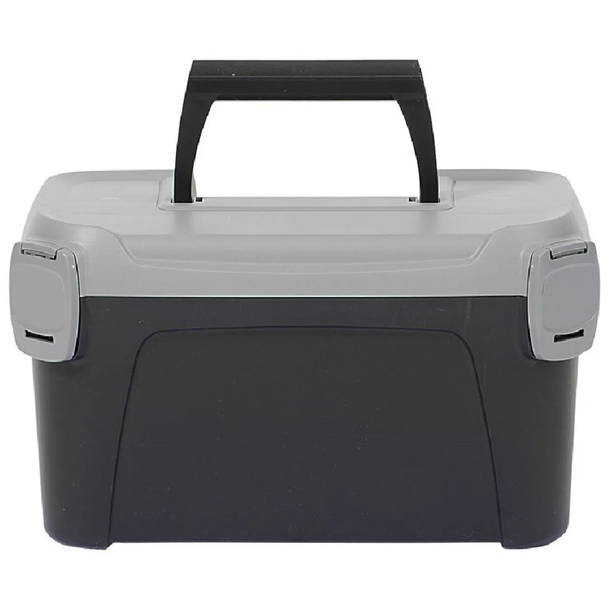 Boîte de bricolage en plastique noir et gris x2