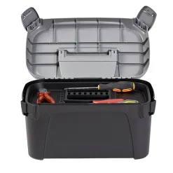 Boîte de bricolage en plastique noir et gris x2