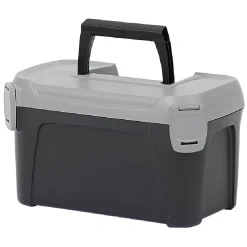 Boîte de bricolage en plastique noir et gris x2