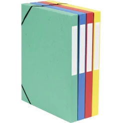 Boîte de classement cartonnée élastique x4