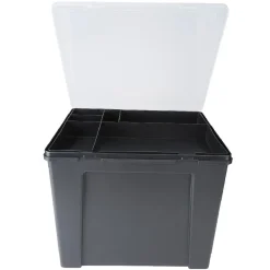 Boîte de classement en plastique 8 dossiers noir