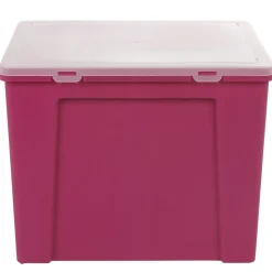 Boîte de classement en plastique 8 dossiers rose