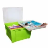 Boîte de classement en plastique 8 dossiers vert