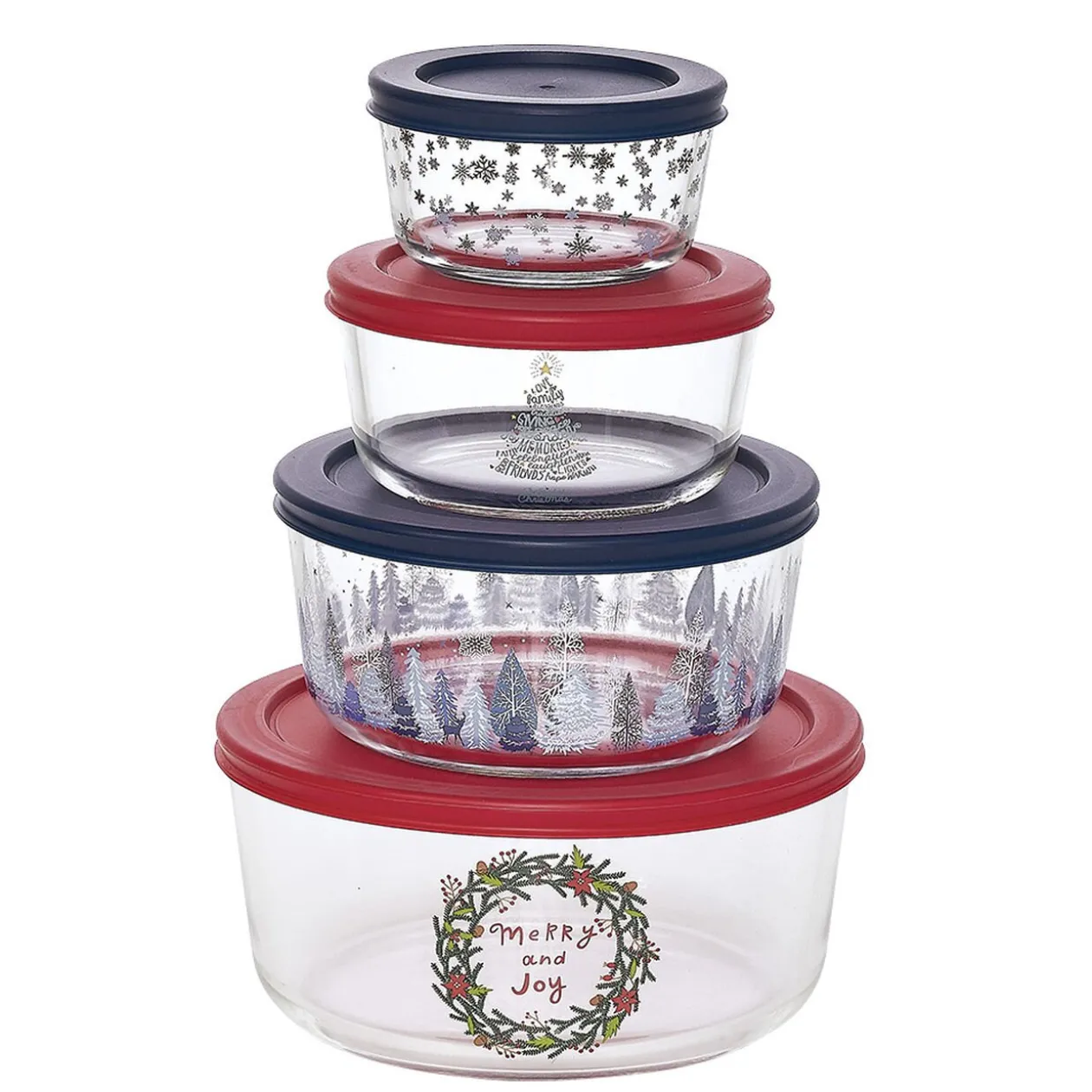 Boîte de conservation en verre x4