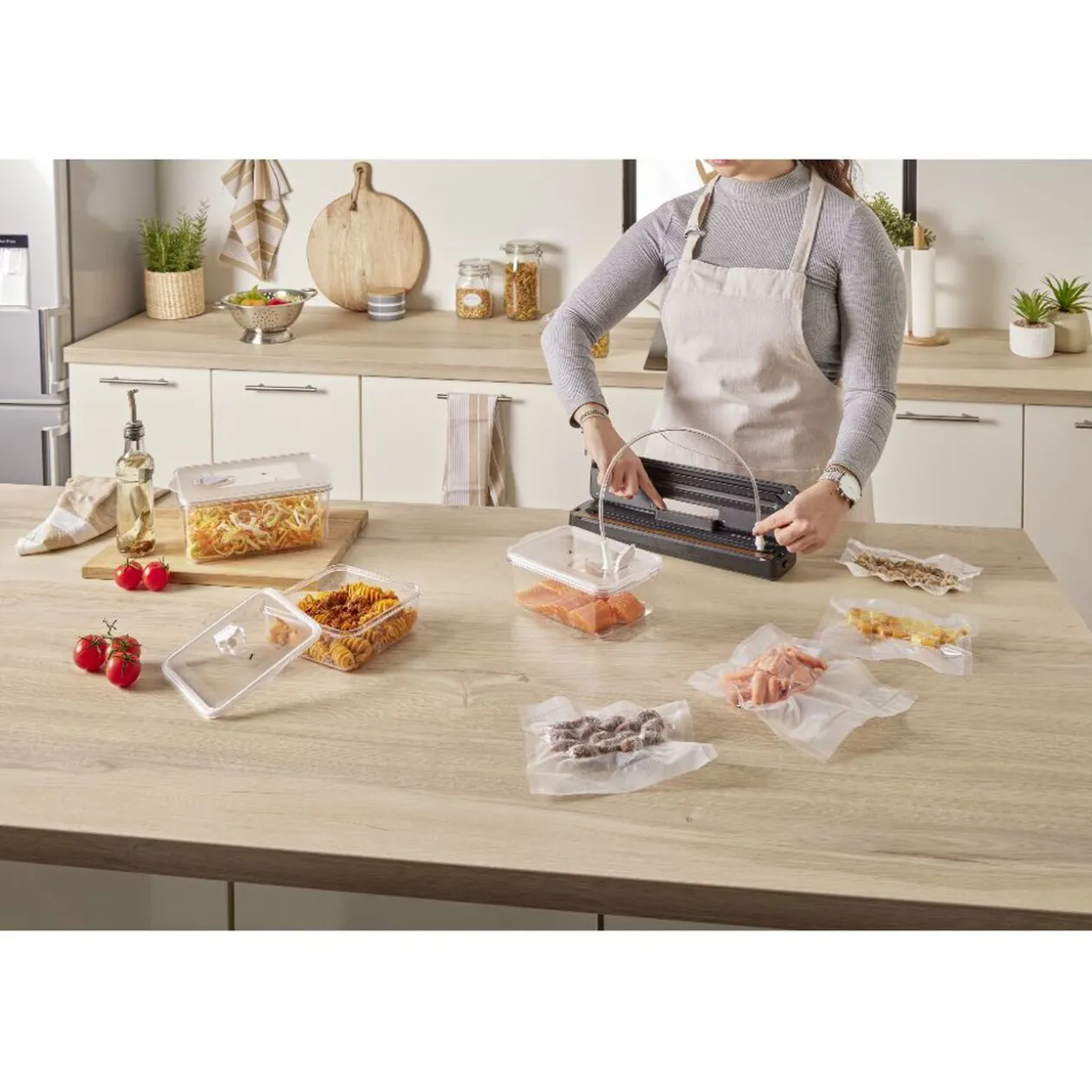 Boîte de conservation sous vide 1L - 18,5x16,5xH6,2cm