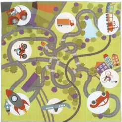 Boîte de rangement 2 en 1 bleue pour enfant