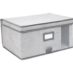 Boîte de rangement à fenêtre grise XS