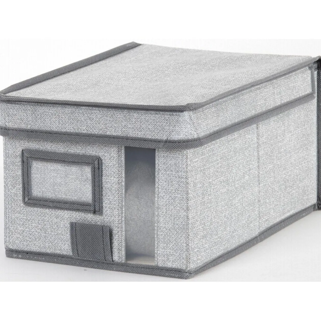 Boîte de rangement à fenêtre grise XS